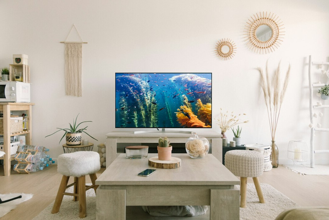 smart home devices in living room