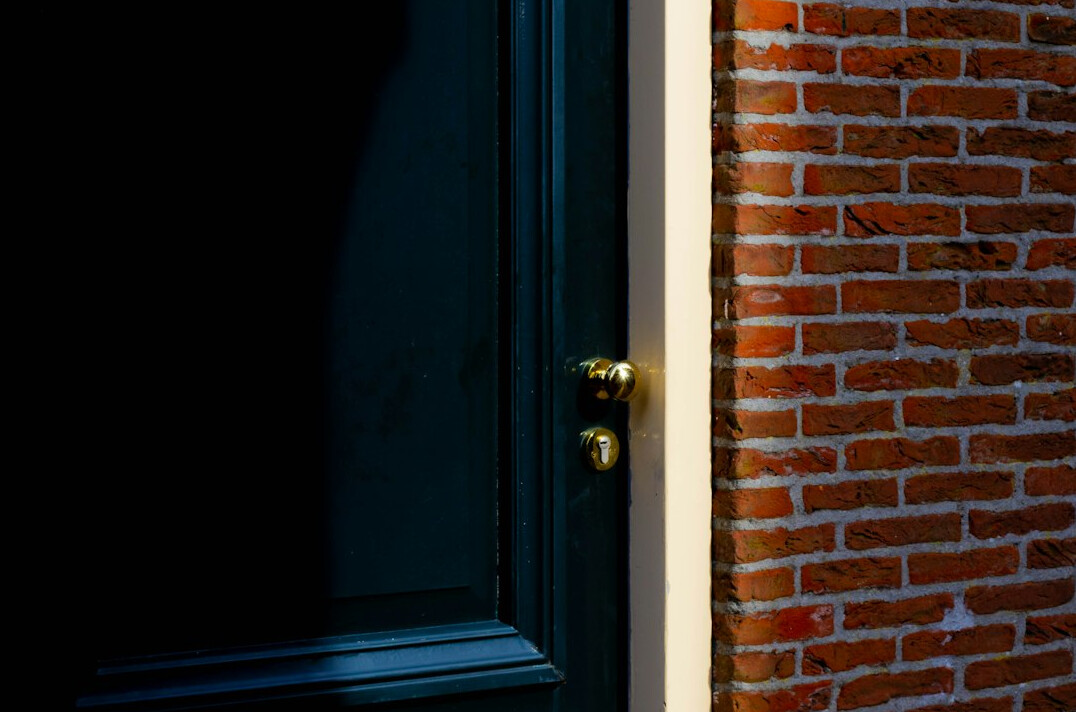 secure smart lock on door
