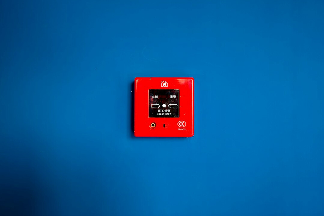 smart thermostat on wall