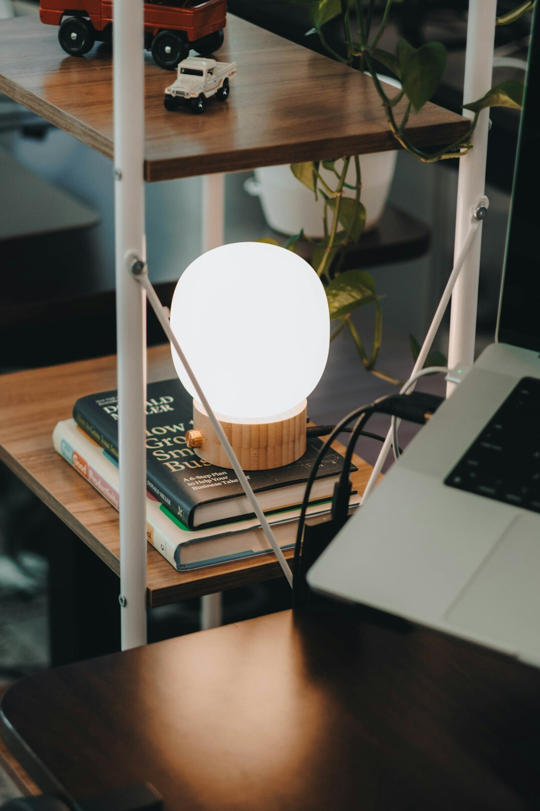 smart home devices on shelf